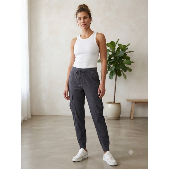 Lululemon Pants - Lululemon Cargo Joggers Women S Graphite Grey Beyond the Studio Athletic Pant